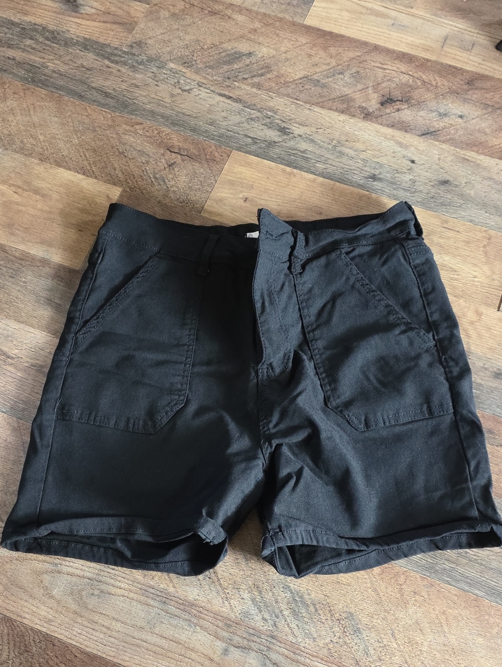 just be Black Men's Cargo Shorts with Front Patch Pockets